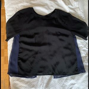 Babaton black and navy blouse